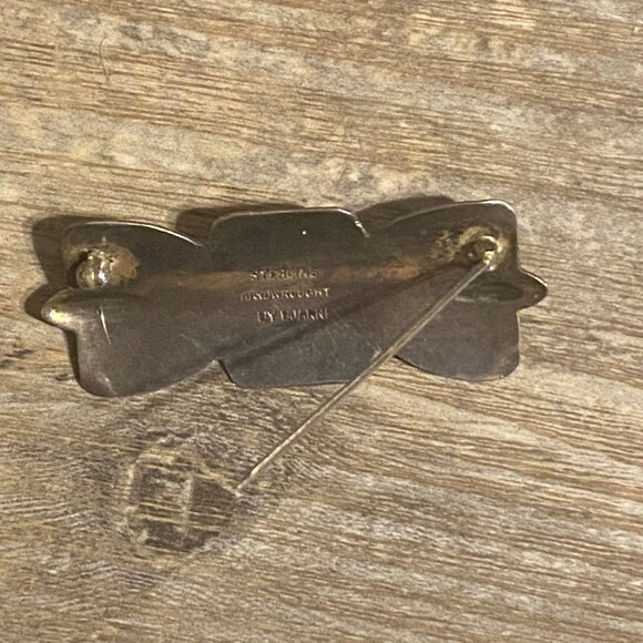 Bjarne 925 Sterling Silver Hammered Floral Arts Brooch Pin Vintage Jewelry Craft - Picture 8 of 13